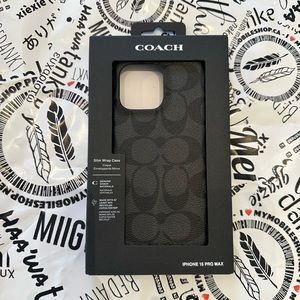 COACH Leather Slim Wrap Case Signature Pattern - iPhone
